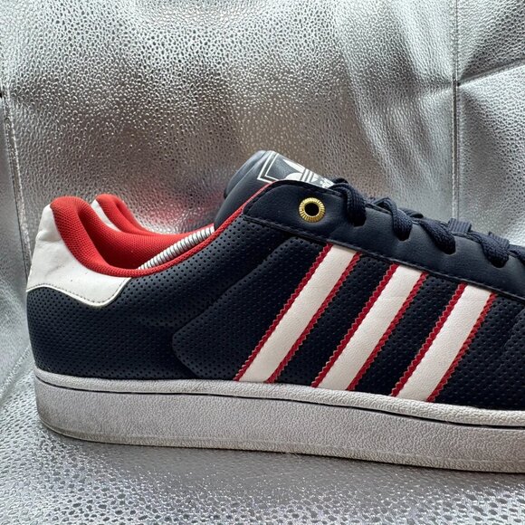 Size 13 Adidas Superstar Perforated Multicolor Mens Low Top Sneaker Shoes C76022 - Picture 5 of 9